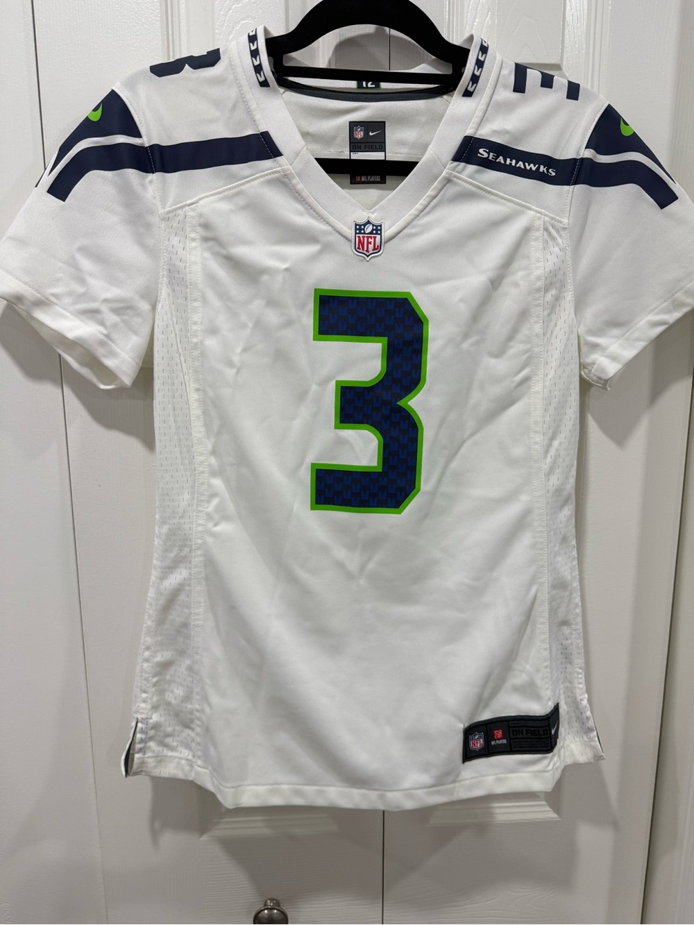 Nike Seattle Seahawks White Russell Wilson #3 Jersey